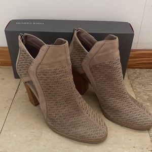 Vince Camino Suede Heeled Bootie